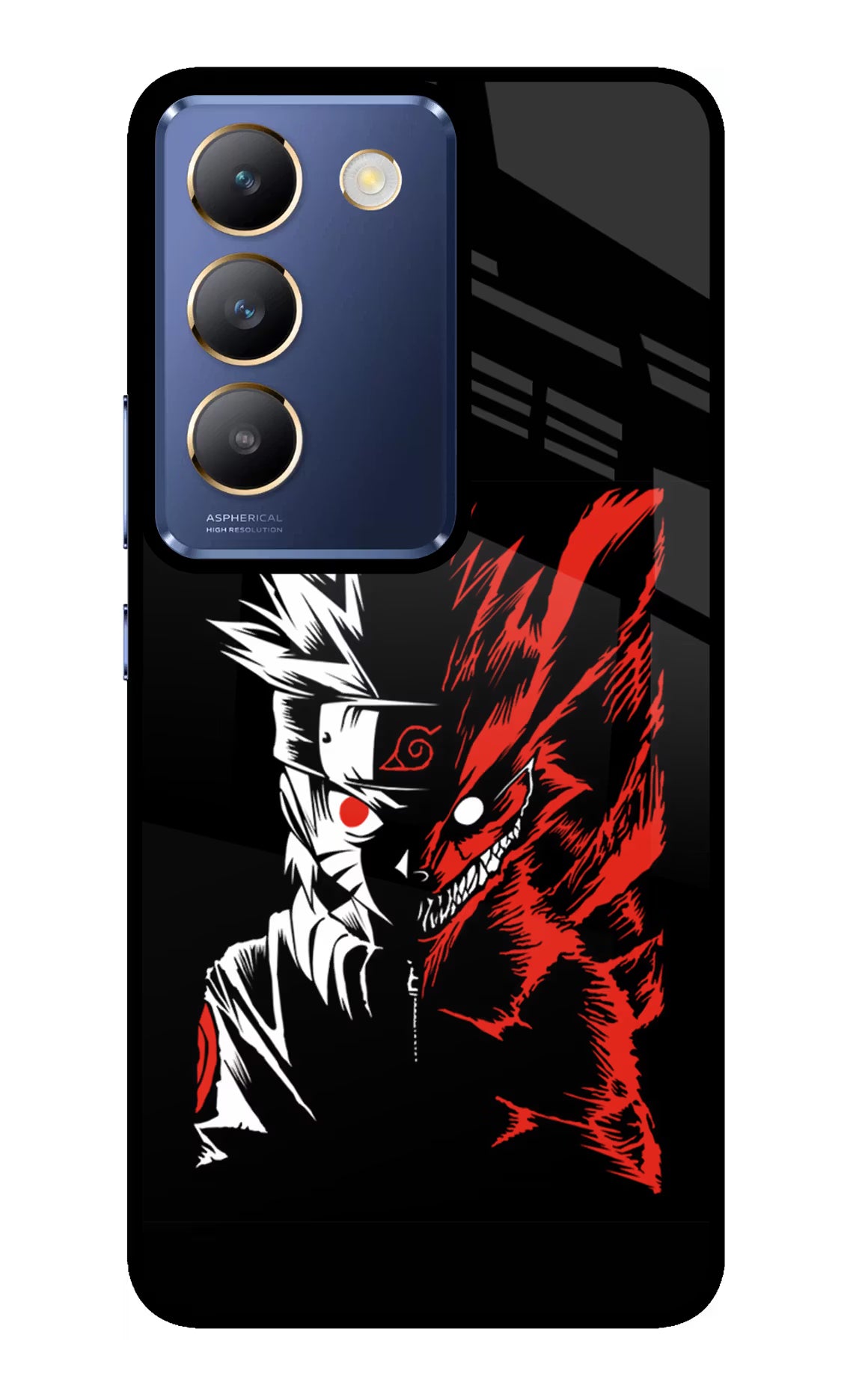 Naruto Two Face Vivo Y200E 5G/T3 5G Glass Case Back Cover by Casekaro