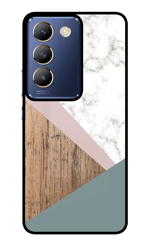 Marble wood Abstract Vivo Y200E 5G/T3 5G Glass Case