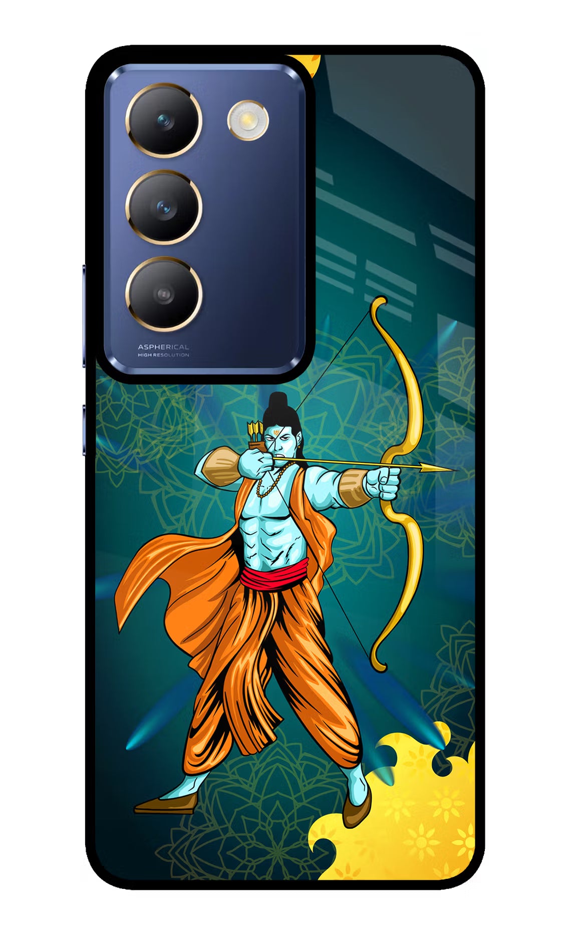 Lord Ram - 6 Vivo Y200E 5G/T3 5G Glass Case Back Cover by Casekaro
