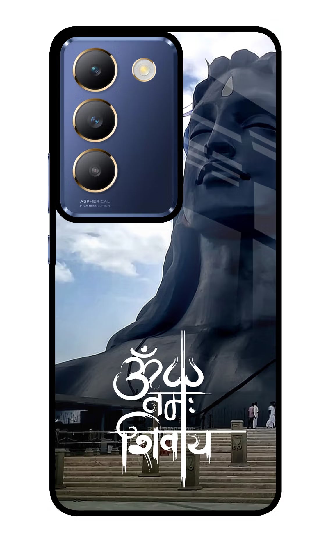Om Namah Shivay Vivo Y200E 5G/T3 5G Glass Case Back Cover by Casekaro