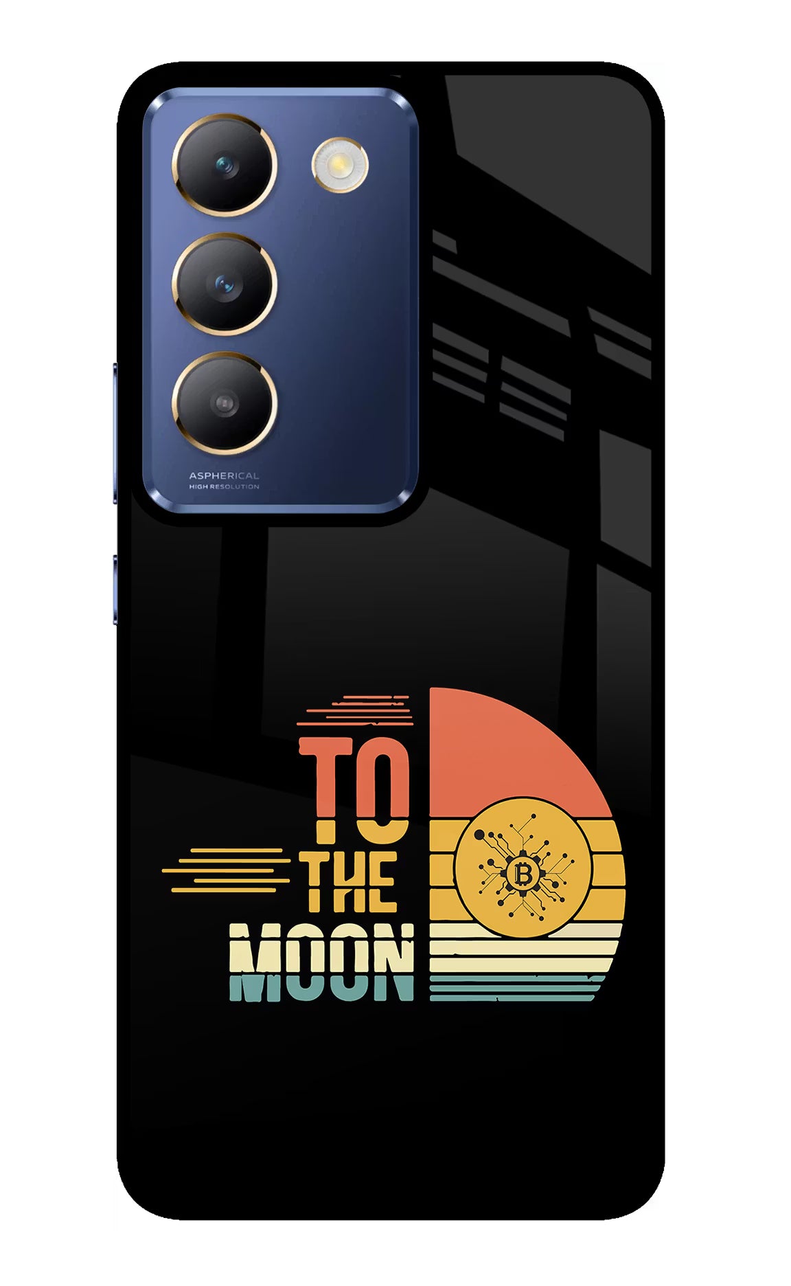 To the Moon Vivo Y200E 5G/T3 5G Glass Case Back Cover by Casekaro