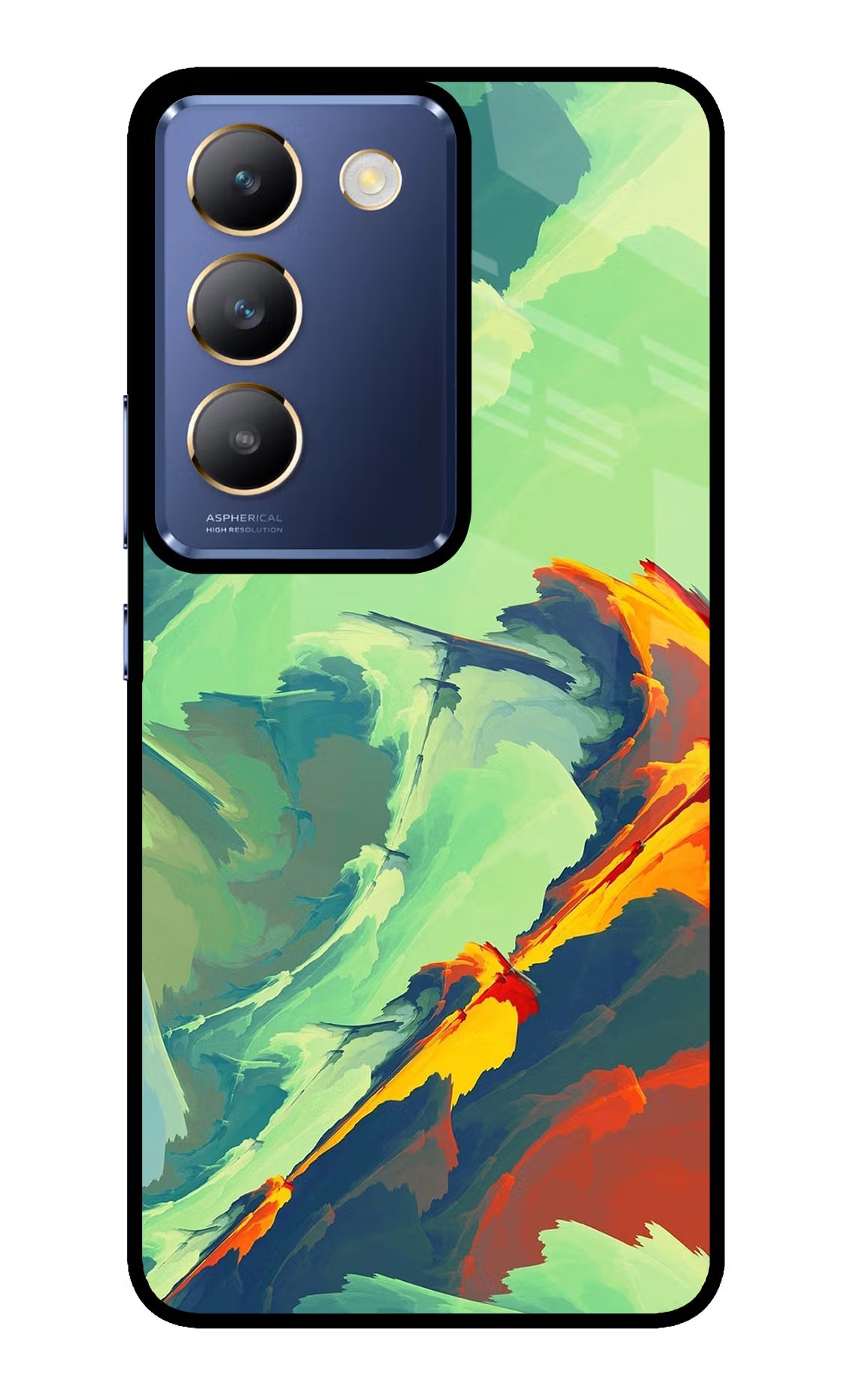 Paint Art Vivo Y200E 5G/T3 5G Glass Case Back Cover by Casekaro