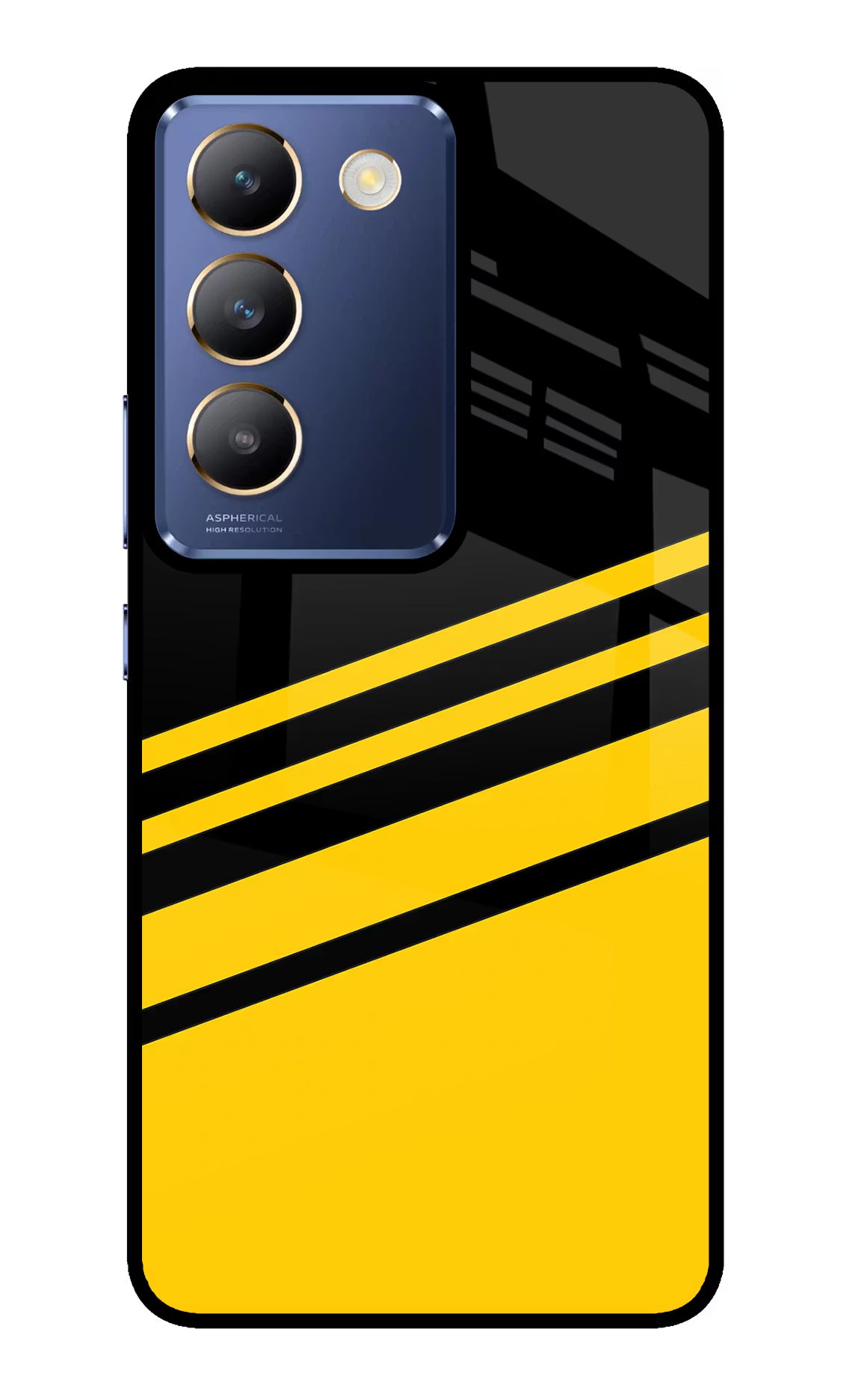 Yellow Shades Vivo Y200E 5G/T3 5G Glass Case Back Cover by Casekaro