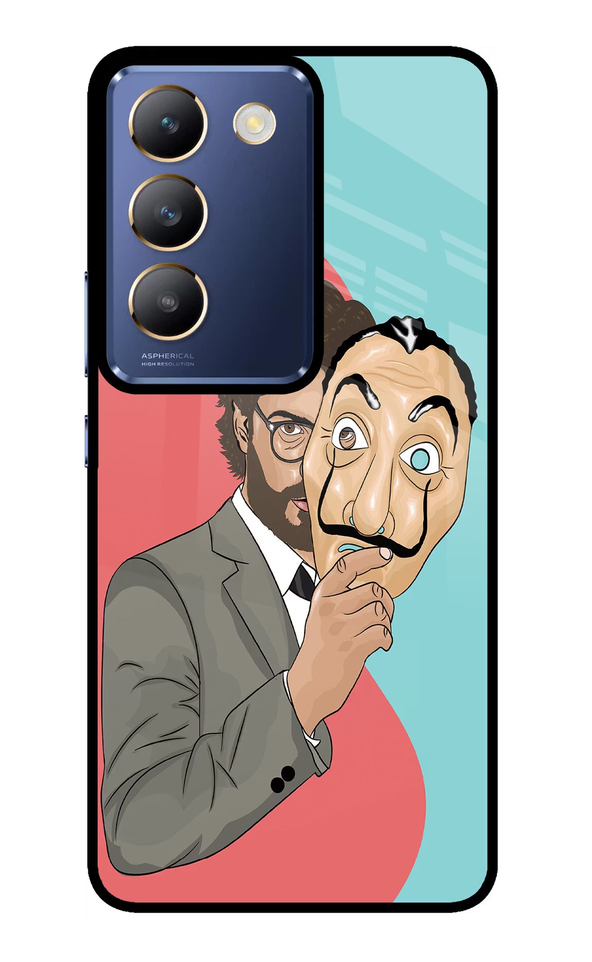 Professor Vivo Y200E 5G/T3 5G Glass Case Back Cover by Casekaro