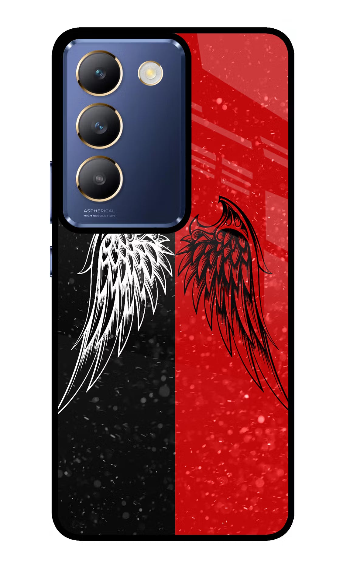 Wings Vivo Y200E 5G/T3 5G Glass Case Back Cover by Casekaro