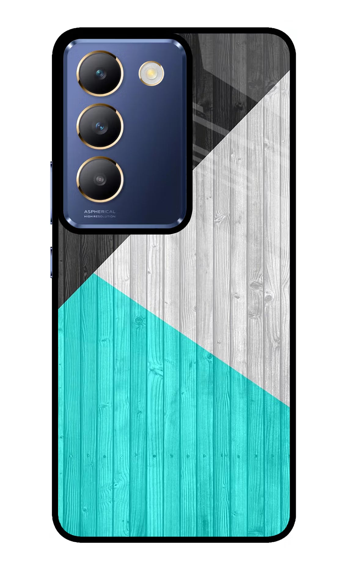 Wooden Abstract Vivo Y200E 5G/T3 5G Glass Case