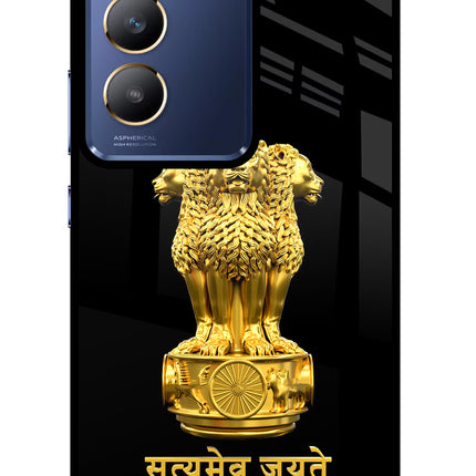 Satyamev Jayate Golden Vivo Y200E 5G/T3 5G Glass Case