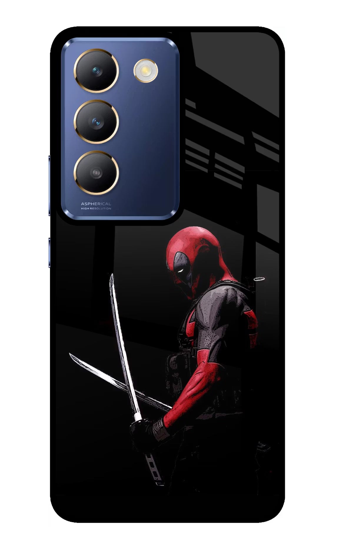 Deadpool Vivo Y200E 5G/T3 5G Glass Case Back Cover by Casekaro