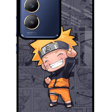Chota Naruto Vivo Y200E 5G/T3 5G Glass Case Back Cover by Casekaro