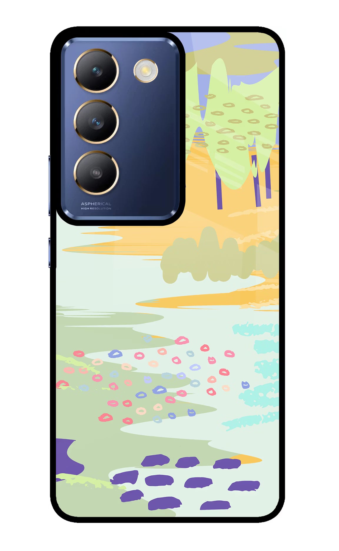 Scenery Vivo Y200E 5G/T3 5G Glass Case Back Cover by Casekaro