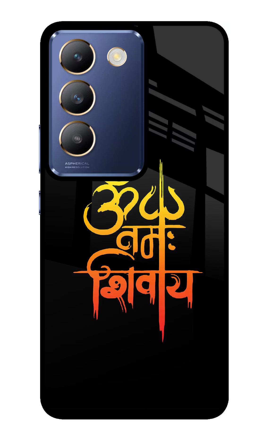 Om Namah Shivay Vivo Y200E 5G/T3 5G Glass Case Back Cover by Casekaro