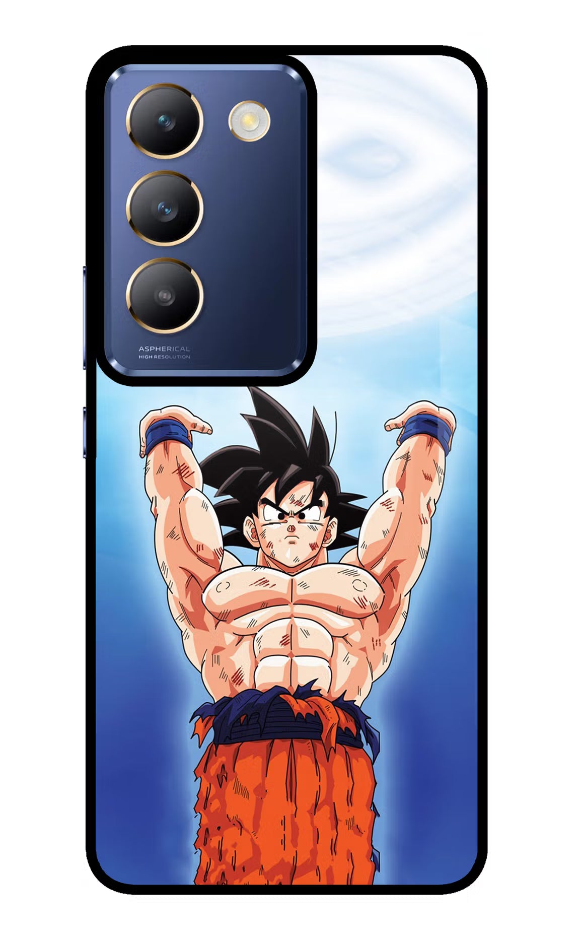 Goku Power Vivo Y200E 5G/T3 5G Glass Case Back Cover by Casekaro