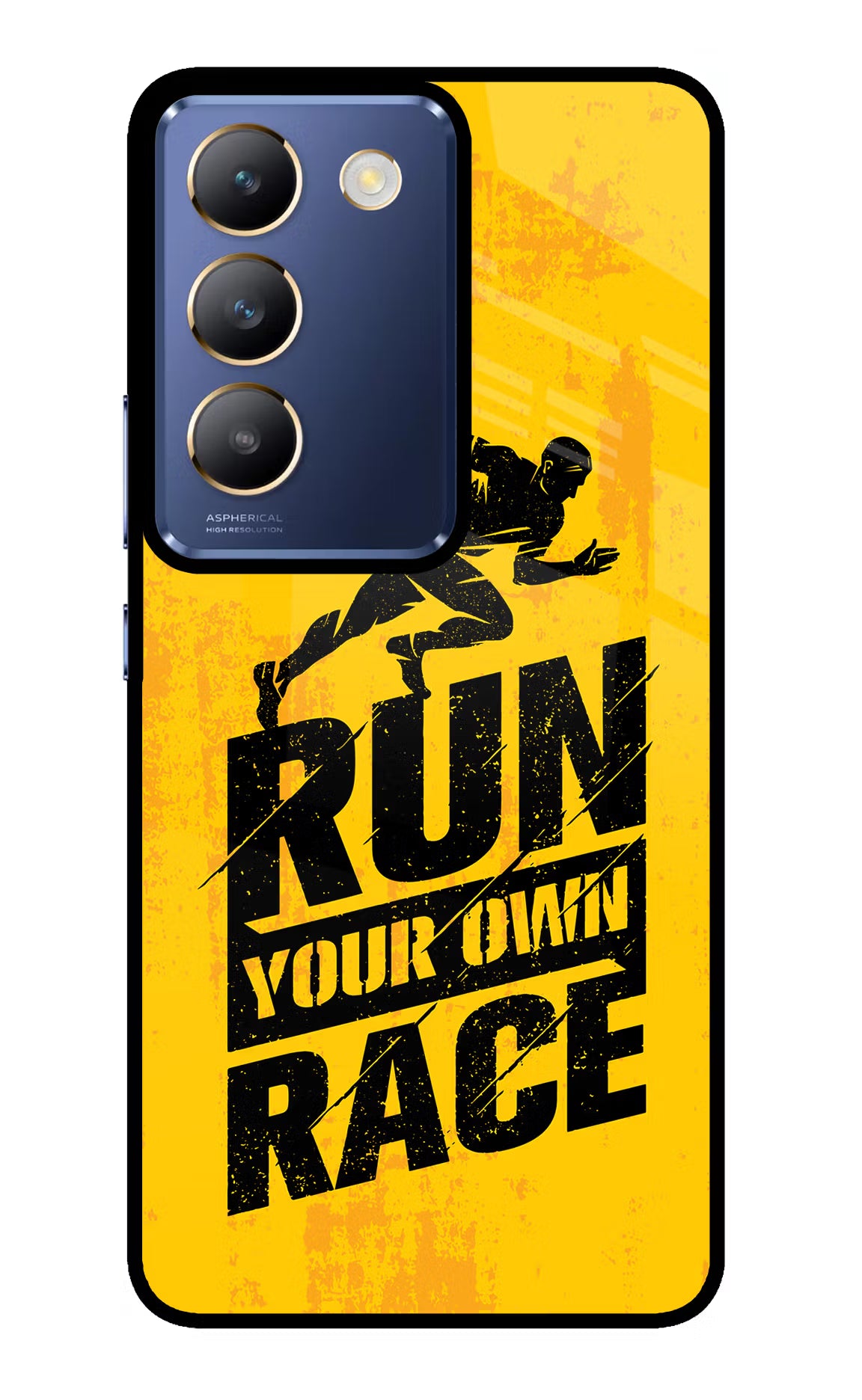 Run Your Own Race Vivo Y200E 5G/T3 5G Glass Case Back Cover by Casekaro
