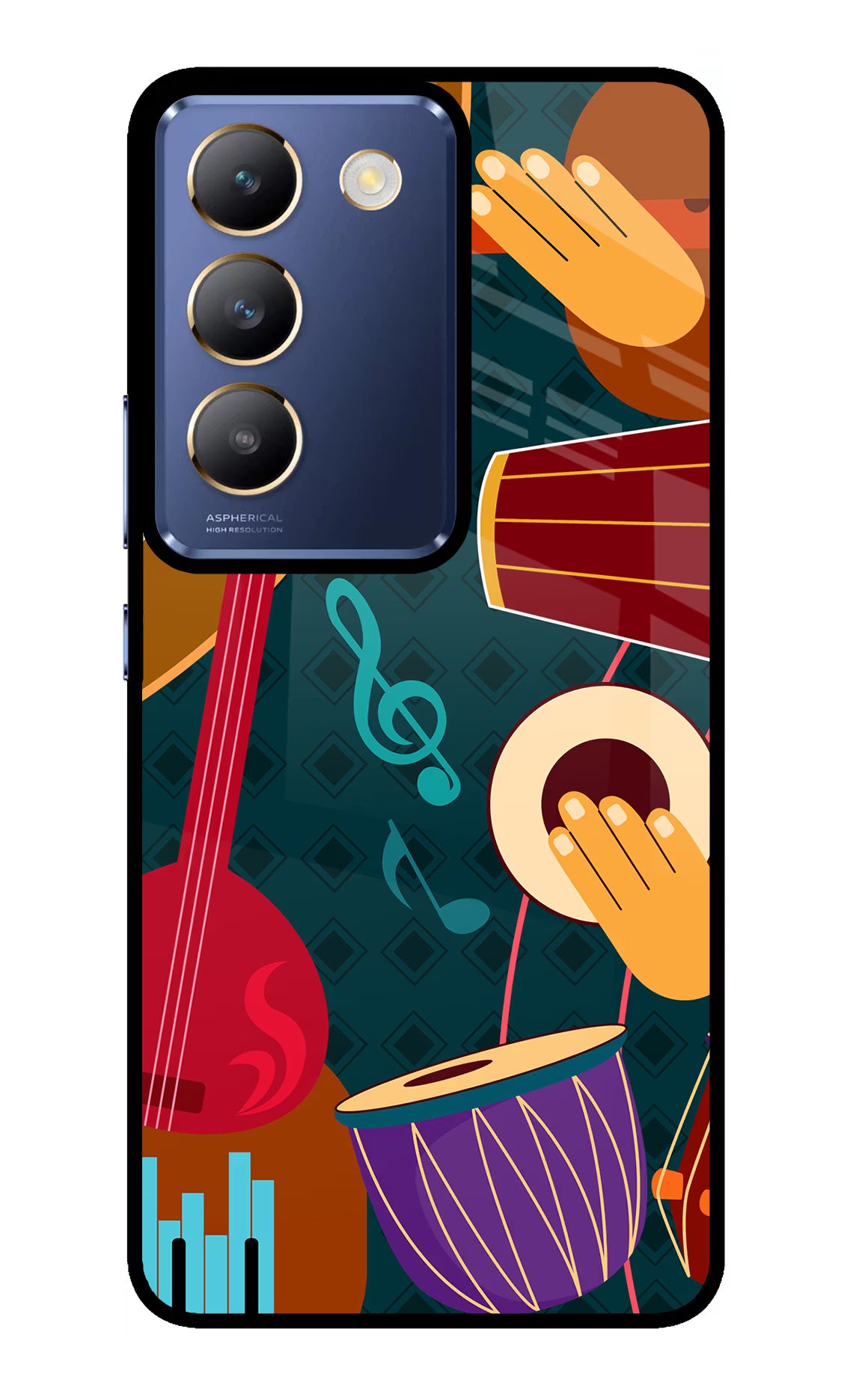 Music Instrument Vivo Y200E 5G/T3 5G Glass Case