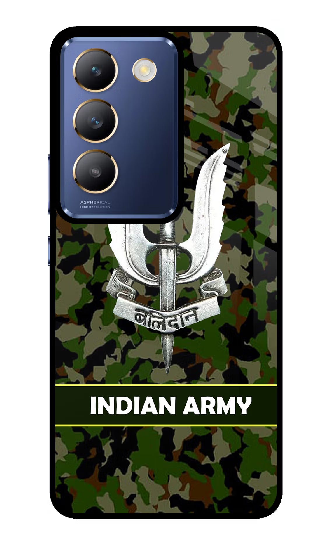 Balidan Indian Logo Vivo Y200E 5G/T3 5G Glass Case Back Cover by Casekaro