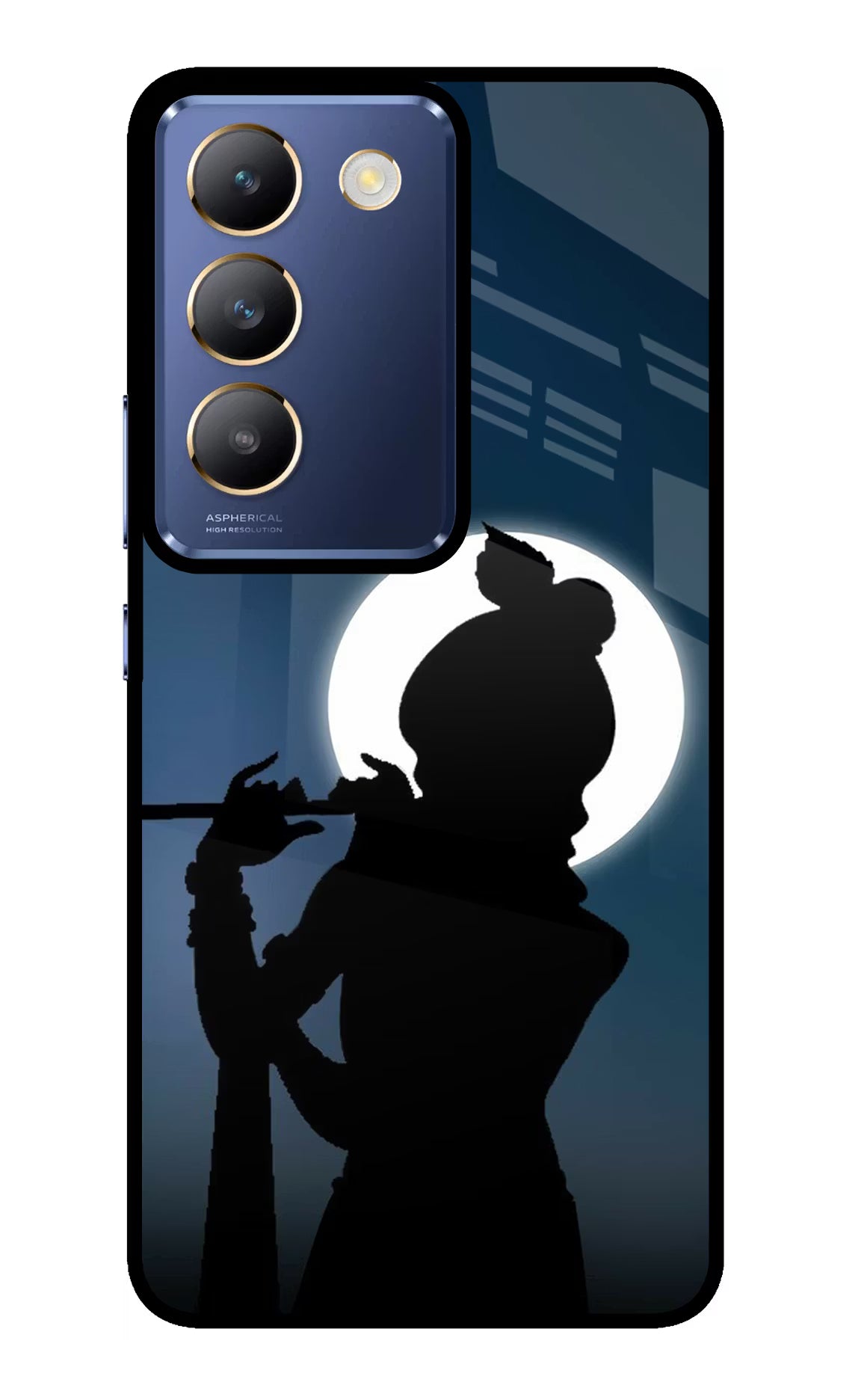 Shri Krishna Silhouette Vivo Y200E 5G/T3 5G Glass Case