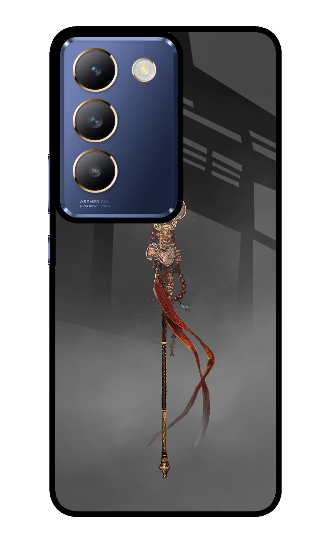 Shiv Trishul Vivo Y200E 5G/T3 5G Glass Case Back Cover by Casekaro