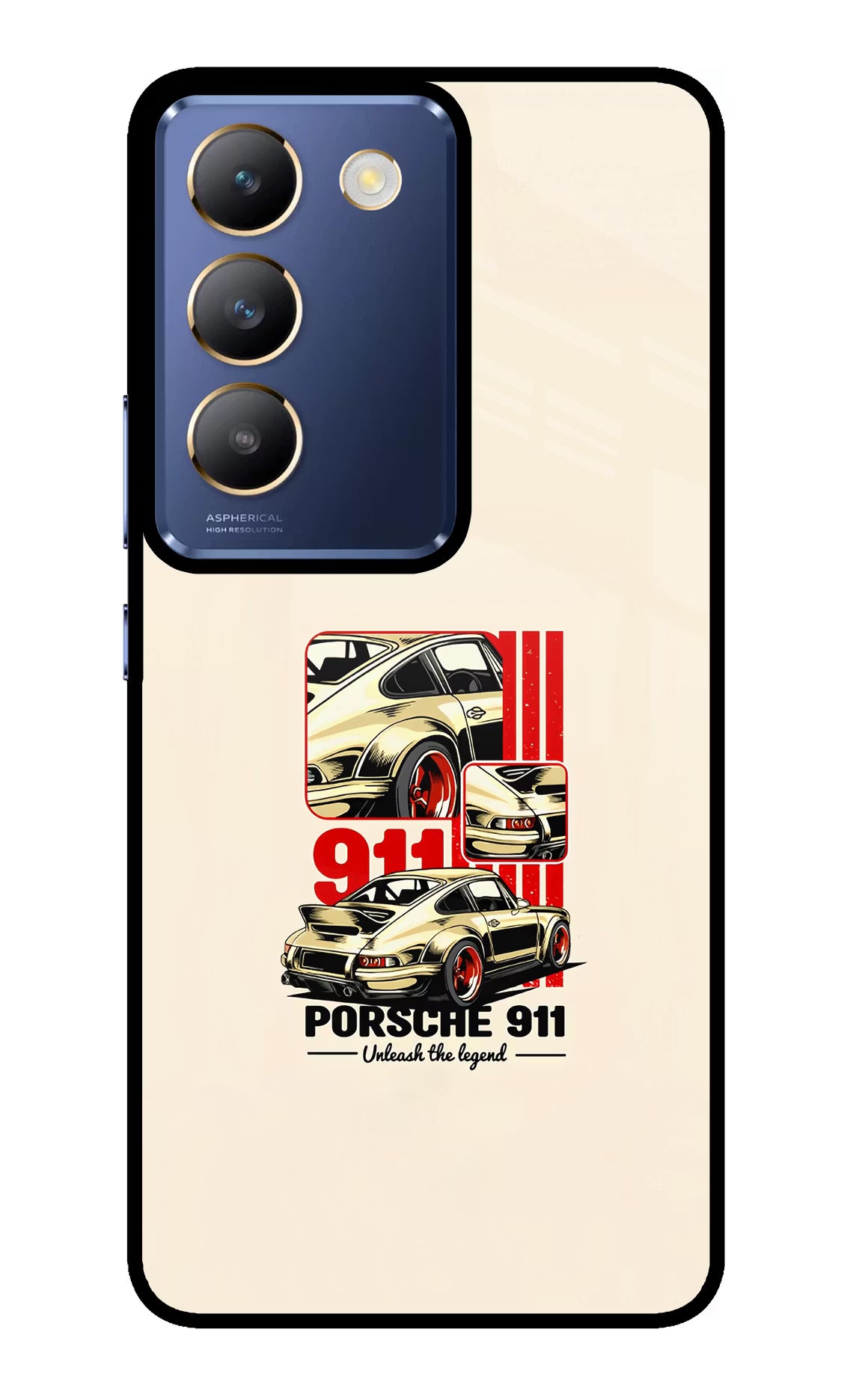 Classic Porsche 911 Vivo Y200E 5G/T3 5G Glass Case