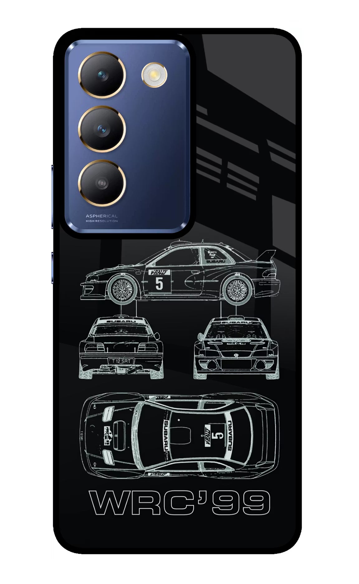 WRC'99 Vivo Y200E 5G/T3 5G Glass Case Back Cover by Casekaro