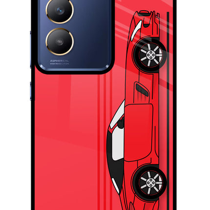 Red Velocity Vivo Y200E 5G/T3 5G Glass Case