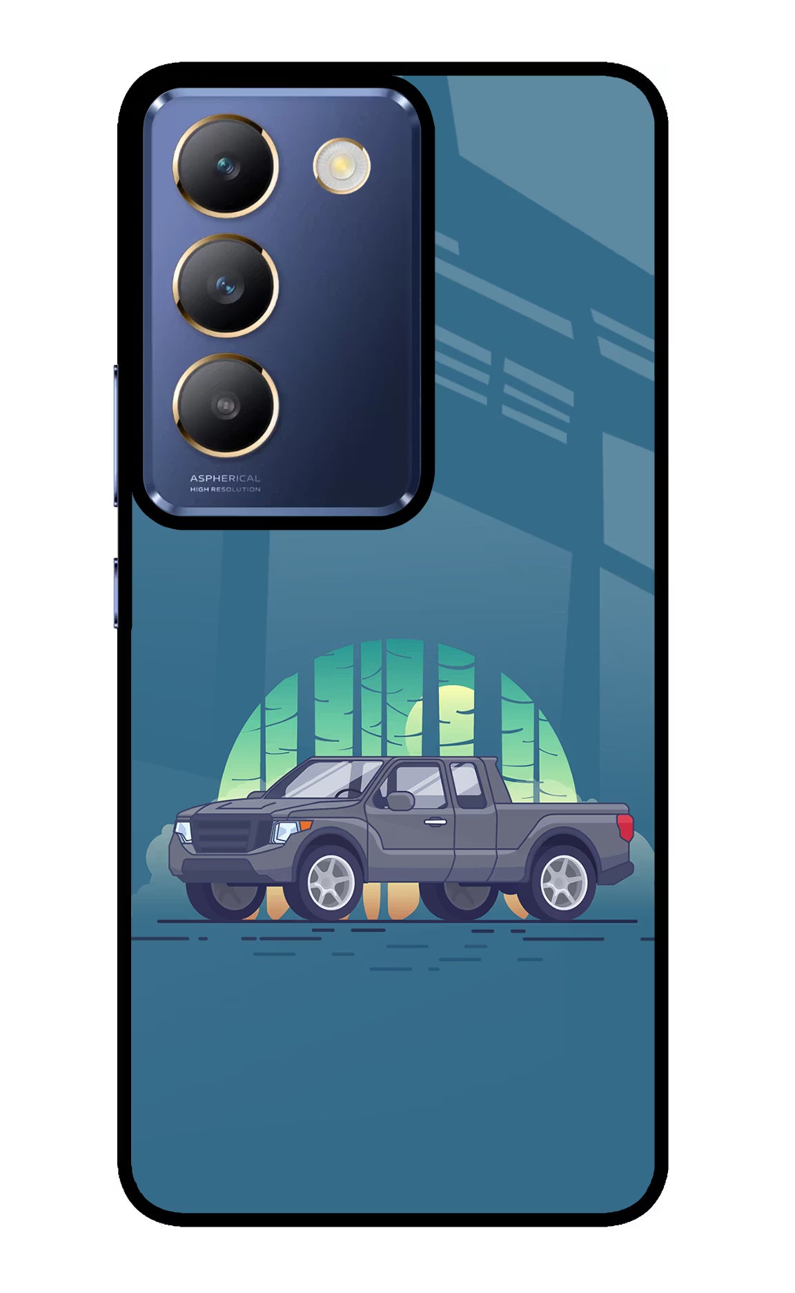 Retro Garage Vibe Vivo Y200E 5G/T3 5G Glass Case