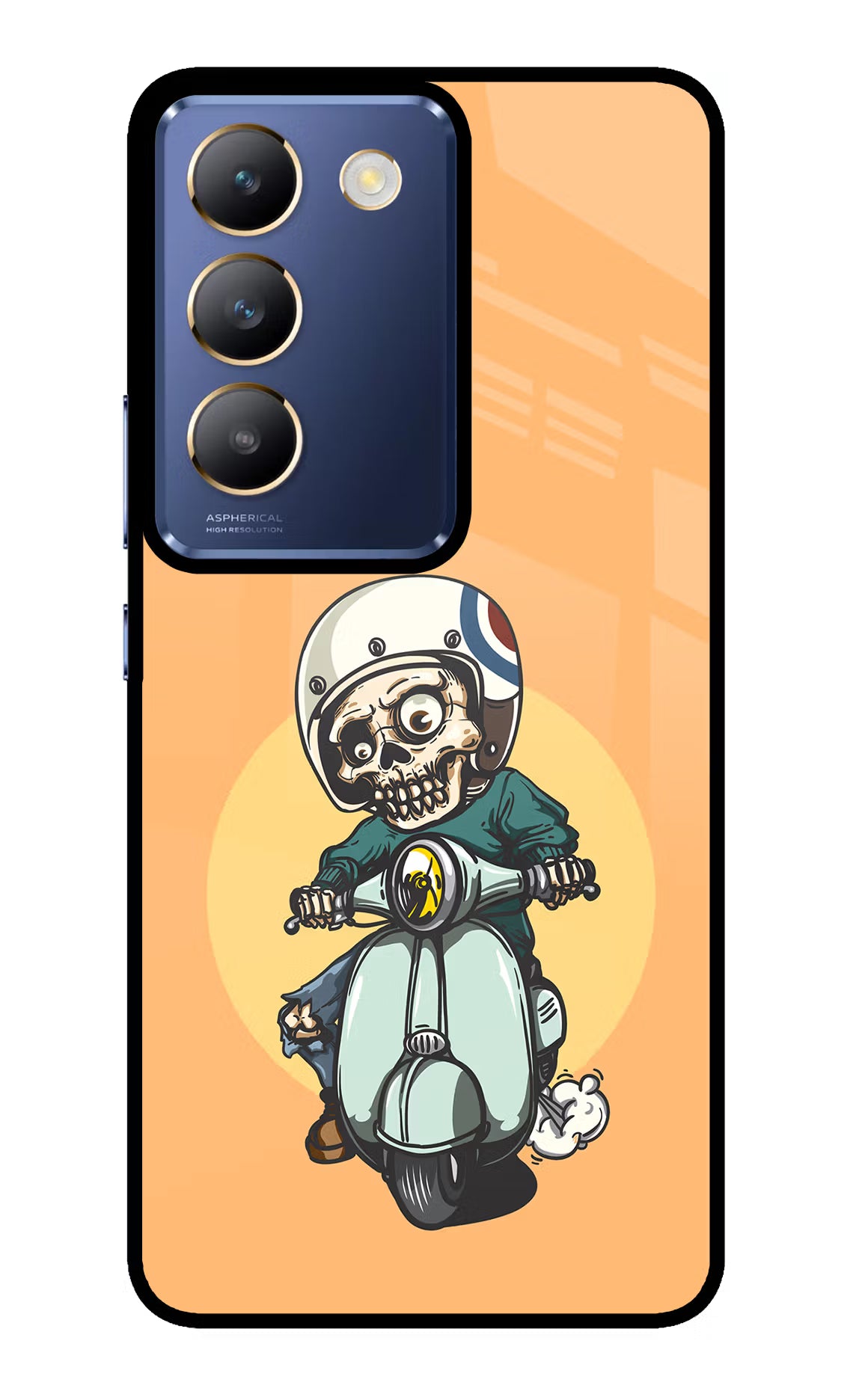 Undead Biker Vivo Y200E 5G/T3 5G Glass Case Back Cover by Casekaro