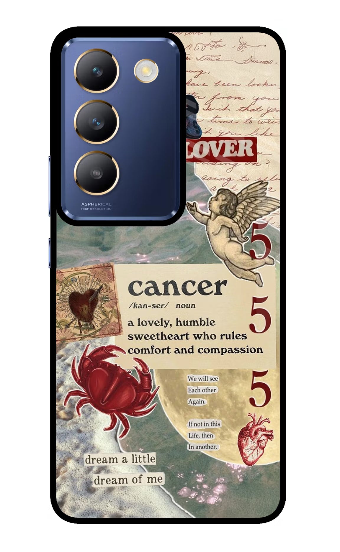 Cancer Zodiac Vivo Y200E 5G/T3 5G Glass Case Back Cover by Casekaro