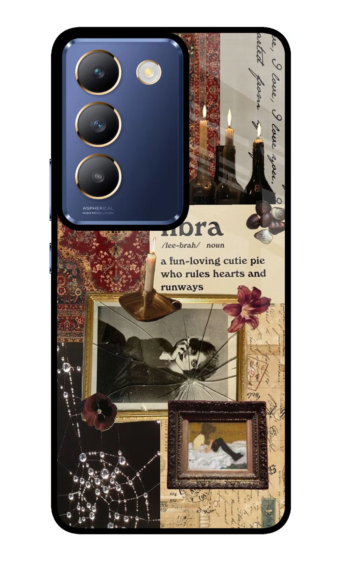 Libra Zodiac Vivo Y200E 5G/T3 5G Glass Case Back Cover by Casekaro