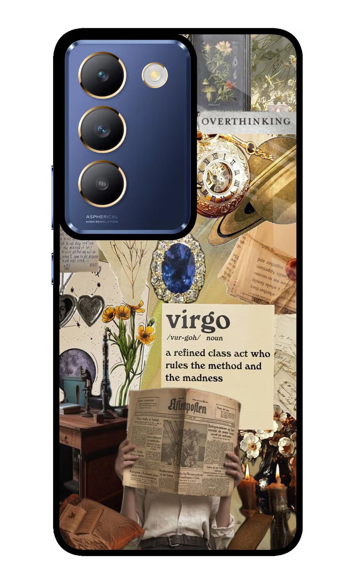 Virgo Zodiac Vivo Y200E 5G/T3 5G Glass Case Back Cover by Casekaro