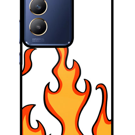 Fired Up – White Vivo Y200E 5G/T3 5G Glass Case