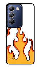 Fired Up – White Vivo Y200E 5G/T3 5G Glass Case