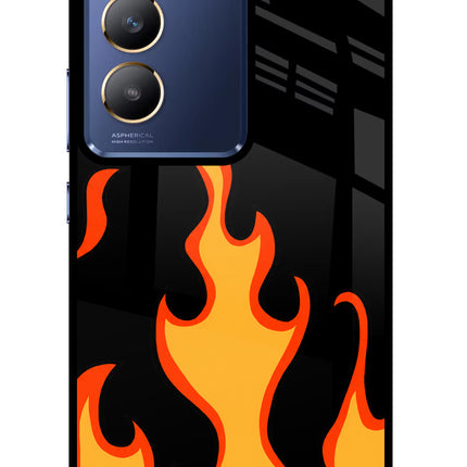 Fired Up – Black Vivo Y200E 5G/T3 5G Glass Case