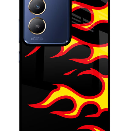 Side Sweep Flames Vivo Y200E 5G/T3 5G Glass Case