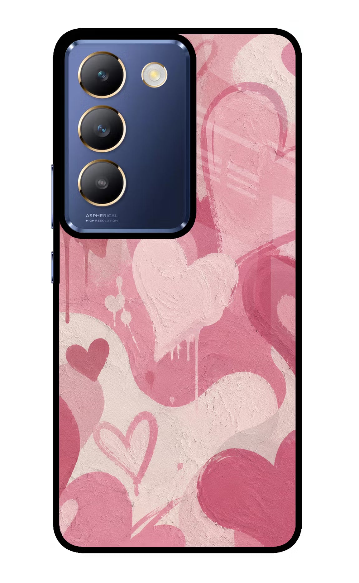 Hearty case Vivo Y200E 5G/T3 5G Glass Case Back Cover by Casekaro