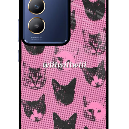 Pink Cats Vivo Y200E 5G/T3 5G Glass Case