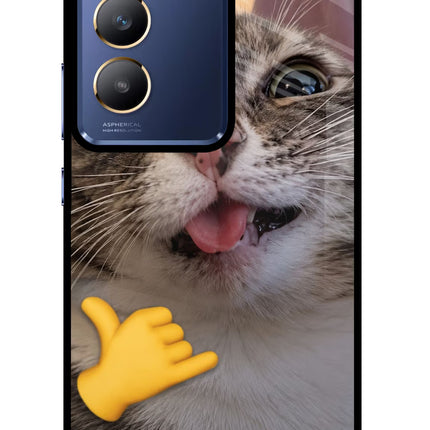 Silly Cat Call Vivo Y200E 5G/T3 5G Glass Case
