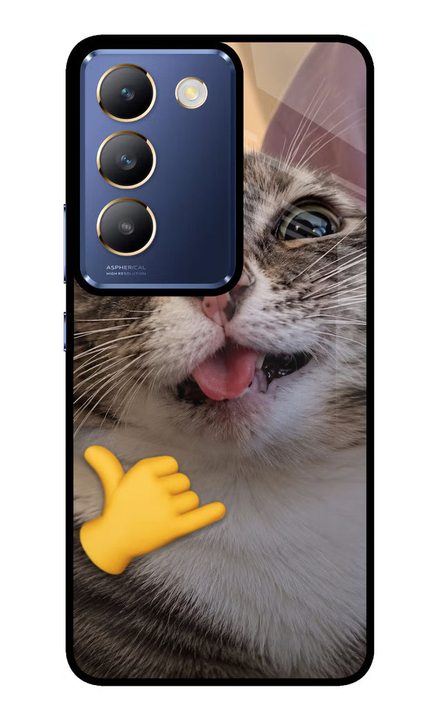 Silly Cat Call Vivo Y200E 5G/T3 5G Glass Case