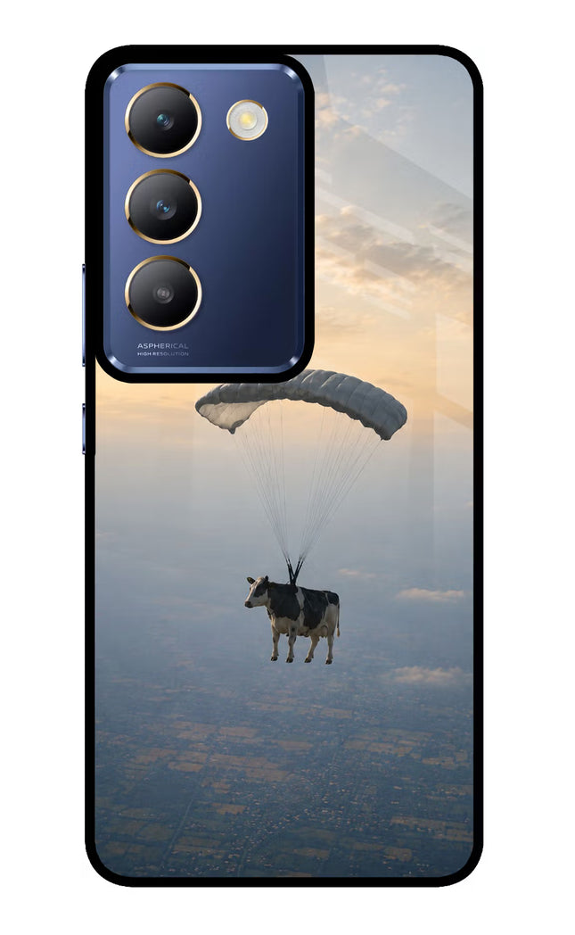 Skydiving Cow Vivo Y200E 5G/T3 5G Glass Case