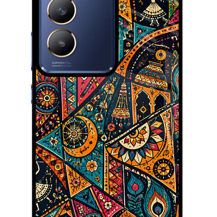 Folk Print Vivo Y200E 5G/T3 5G Glass Case