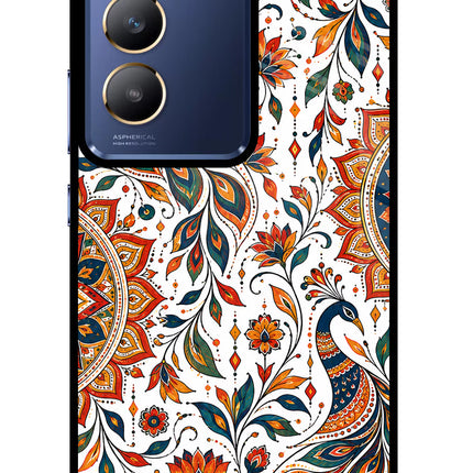 White Mayura Vivo Y200E 5G/T3 5G Glass Case