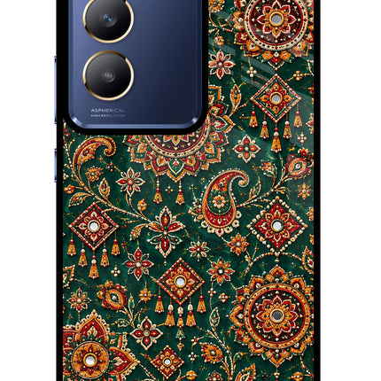 Green Pataka Vivo Y200E 5G/T3 5G Glass Case