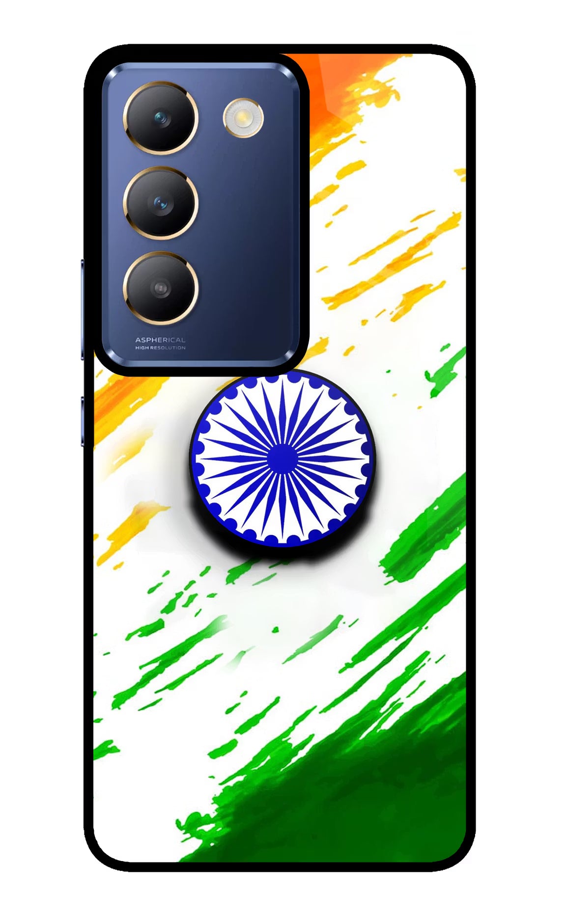 Indian Flag Ashoka Chakra Vivo Y200E 5G/T3 5G Pop Case by Casekaro