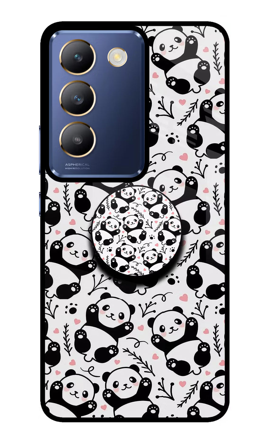 Cute Panda Vivo Y200E 5G/T3 5G Pop Case, Glass case