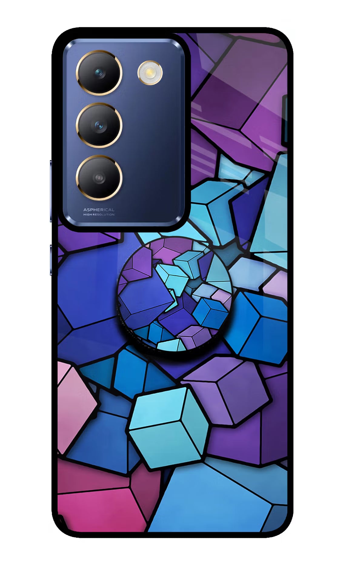 Cubic Abstract Vivo Y200E 5G/T3 5G Pop Case by Casekaro
