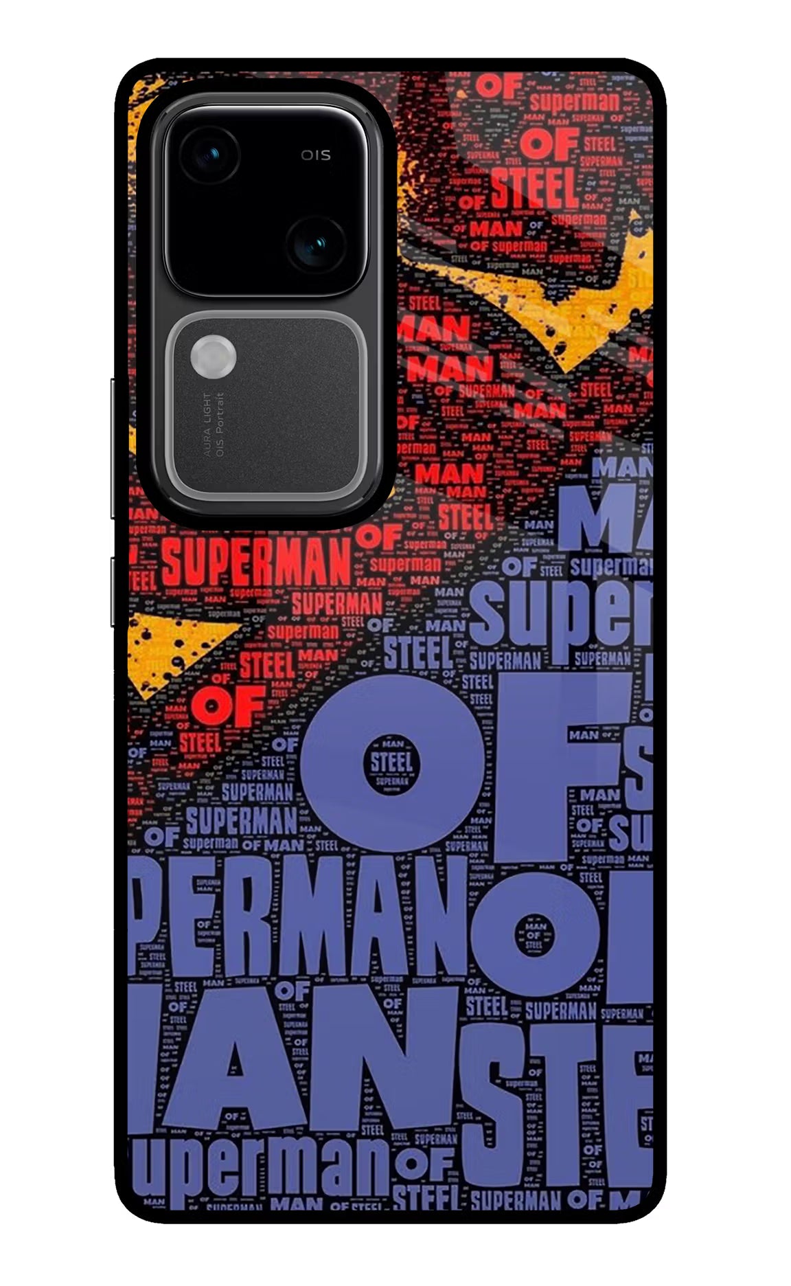 Superman Vivo V30 5G Glass Case Back Cover by Casekaro
