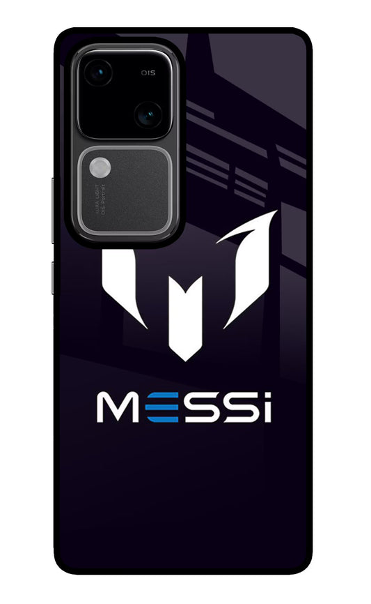 Messi Logo Vivo V30 5G Glass Case