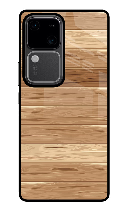 Wooden Vector Vivo V30 5G Glass Case