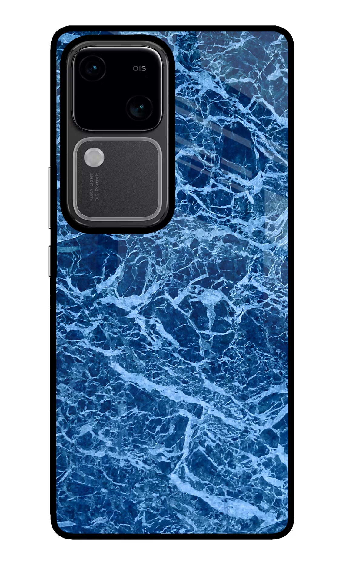 Blue Marble Vivo V30 5G Glass Case Back Cover by Casekaro