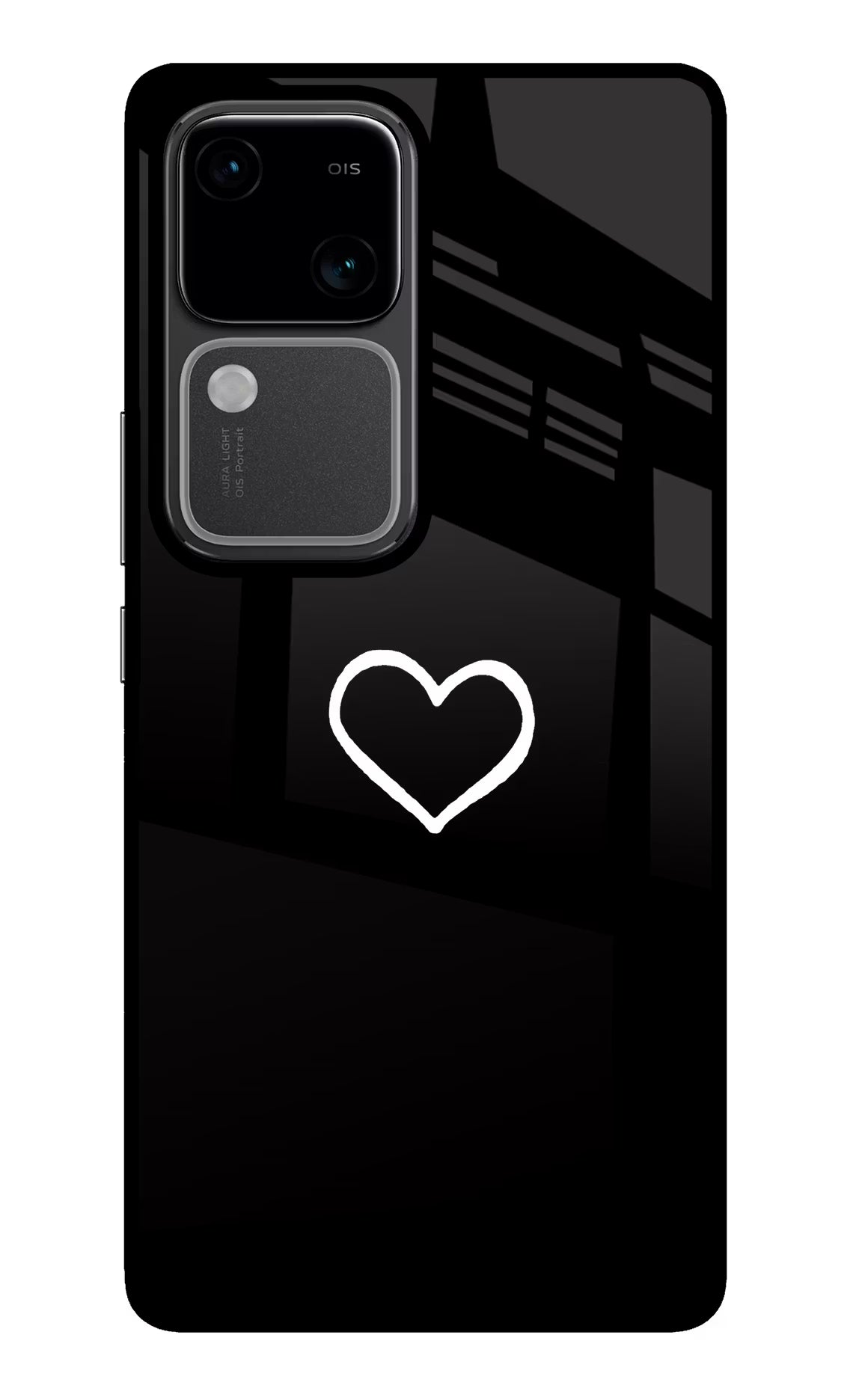 Heart Vivo V30 5G Glass Case Back Cover by Casekaro