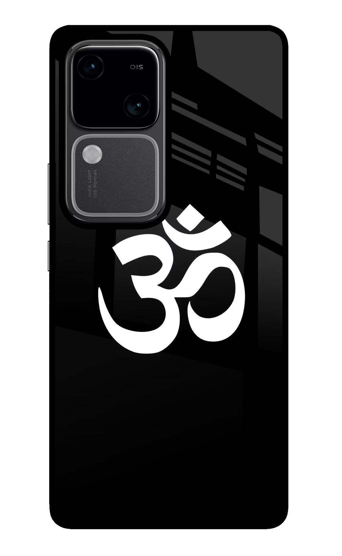 Om Vivo V30 5G Glass Case Back Cover by Casekaro
